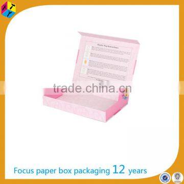 pink cardboard custom foldable magnetic box