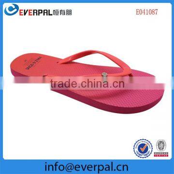 Cheapest comfortable 2015 fashion women beach flip flops summer nude PE slipper OEM design made flip flops