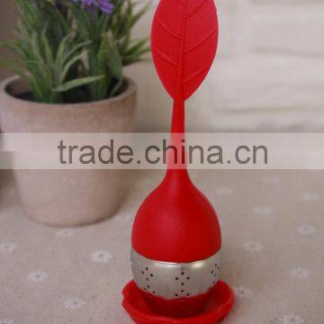 good quality cute strawberry fruit silicon tea infuser