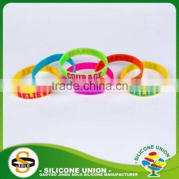 cheap price rubber silicone bracelet colored silicone bracelet