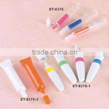 popular plastic material high quality multi colored highlighter pen