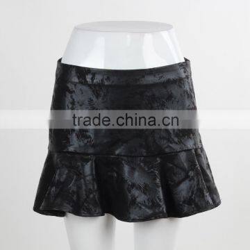 F5S43012 Hot Sexy Women Black Velvet Mini Skirts