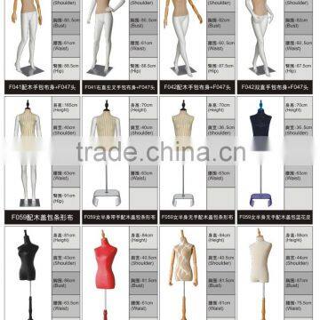 Shop window custom luxury display fabric dress form mannequin