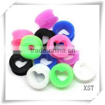 heart ear expander spirals body jewelry transfer printing ear plug