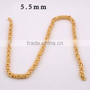 stainless steel simple gold chain necklace designs for men(VN10092)