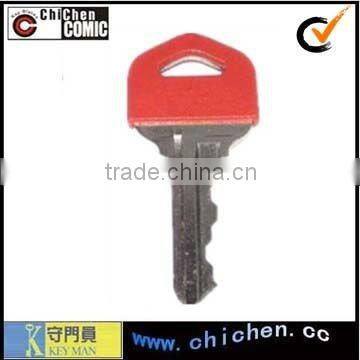 Key blank with rubber head