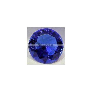 Shining blue crystal diamond