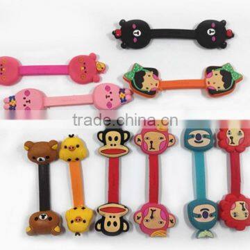 Novelty Promotional Gifts Cartoon Soft Pvc Headphones Cable Tie Organizer photo-3