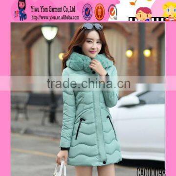 2015 High Quality Factory Selling Fur Collar Coat Fashion Keep Warm Newest Beautiful Ladies Fur Coat