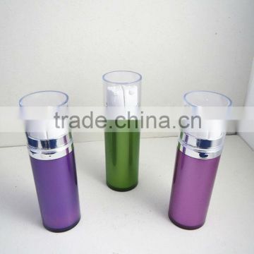 dual tube plastic cosmetic bottle with double pumps