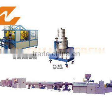 twin conical extruder machinery PVC pipe/profile/sheet extrusion line