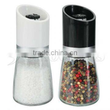 SINOGLASS 1 Pc Cone Shape Mckromic Glass Grinder Jar with Plastic Top&Ceramic Mechanism Soft-Touch