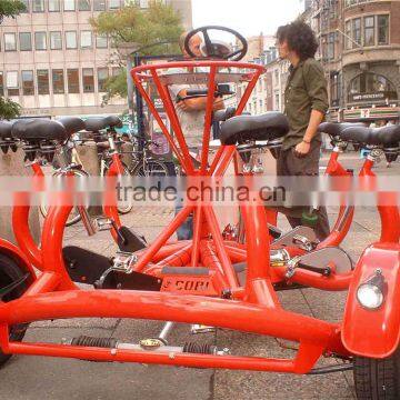 Pedal 7 Seat Adult Tricycle Conference Cycle for City Tour