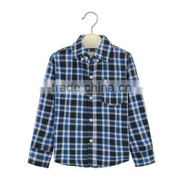 Top and Blouses 2016 Child Garment Kid Boy Plaid Shirt With Pure Cotton