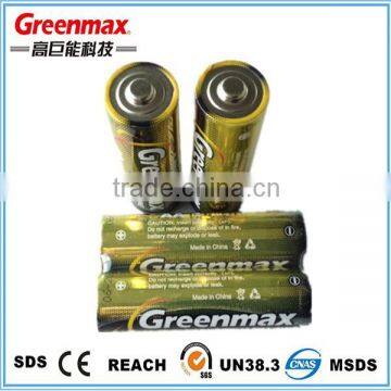 ZN/MO2 LR6 AA Battery Made in Shenzhen
