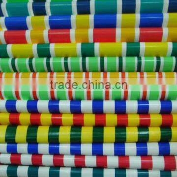 stripped pvc laminated tarpaulin / coated pvc tarpaulin
