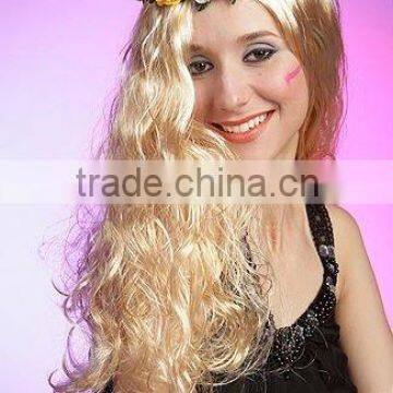 Wholesale price cheap blonde party wigs, bright wedding products,cosplay hair wig