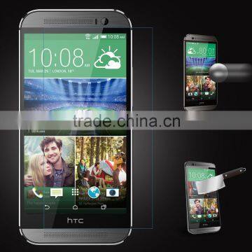 9H premium tempered glass screen protector film guard for htc one m8 new 2014