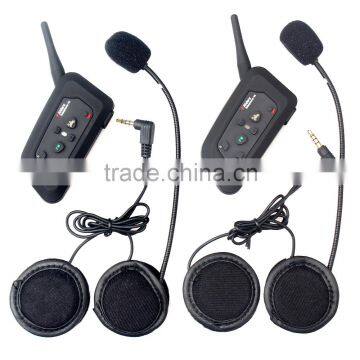 V4 Motorcycle Helmet Bluetooth Intercom Headset with FM for 4 Riders 1200m Wireless BT Interphone