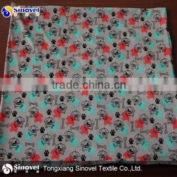 dog pattern printing velour fabric pet products