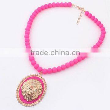 2014 new style lion pendant necklace for girls