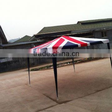 metal gazebo with union flag