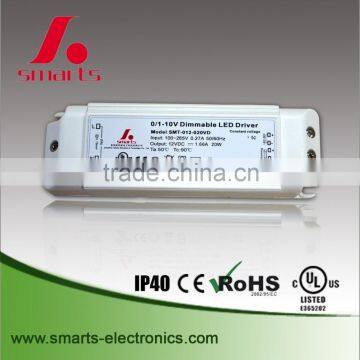 single output type 12v 20w 0-10v dimmable power supply