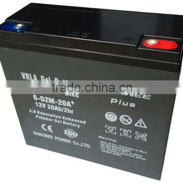 Large Power VRLA Gel battery for electric scooters, 12V 20Ah