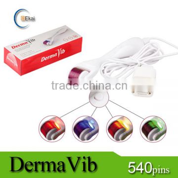 DRS hot sell medical grade led phototherapy vibrating skin rejuvenation 540 needles derma roller 1.5mm