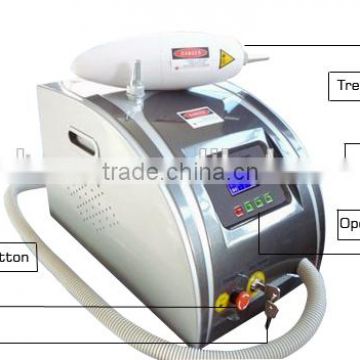 Q-switched Nd Yag Laser With 1064 Nm 532nm 0.5HZ For Tattoo Removal With Lasting Effect Machine!!! Freckles Removal