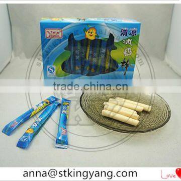 Mint milk candy with stick shape