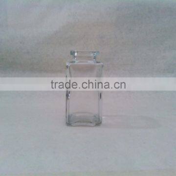 130ml square mouth square sauce glass bottle