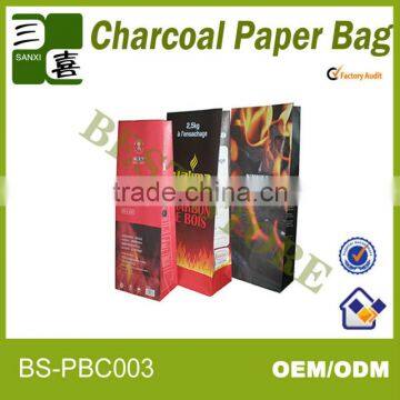 two layer kraft paper bags for charcoal packaging