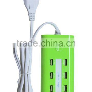 6 Port USB Desktop Rapid Charger. Multiport USB Travel Charger, Multi USB 6 Port Charger Desktop Rapid