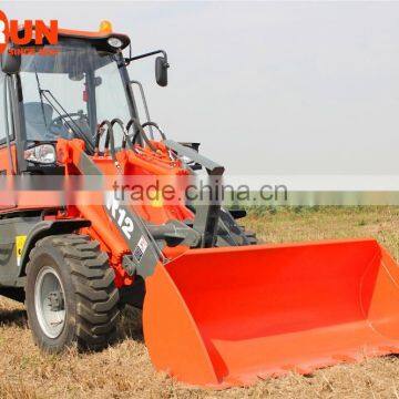 Everun Agricultural Machines 1.2 Ton Mini Wheel Loader With Grapple Bucket photo-3