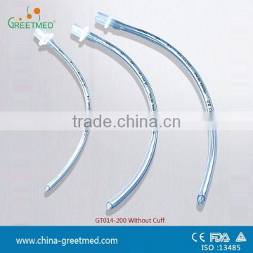 sterilization pvc oral/nasal endotracheal tube types without cuff