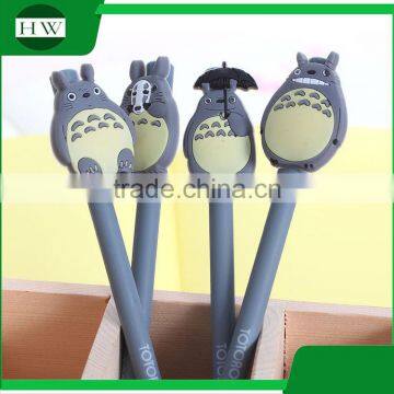 Promotional Wholesale Cheap Funny School Office Stationery Mini Cartoon Plastic Totoro Roller Ball Point Pen photo-2