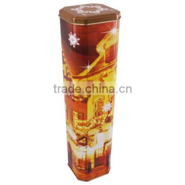 High square decorative wine tin box