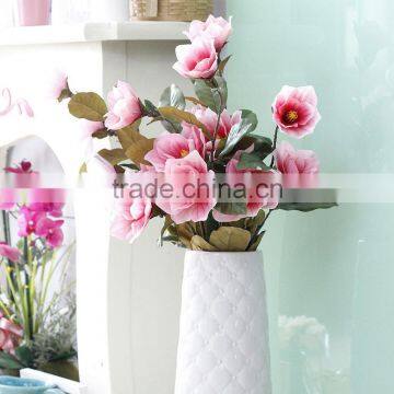 Home& Wedding Real Touch Rubber Magnolia Decorative Artificial Table Flowers photo-4