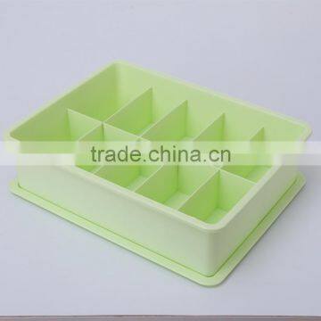 Stackable Plastic Underware Storage Box Clothes Drawer Organizers With Divided Cells