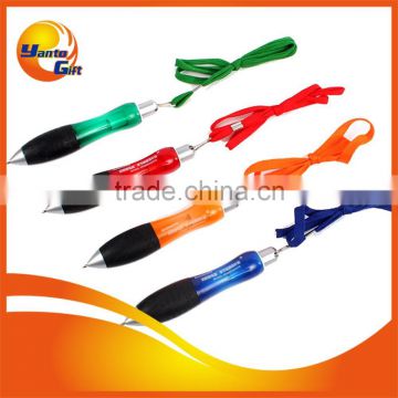 Cheap Promotional Ballpoint Pen with Lanyard Strap