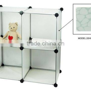 Store More Stackable White Home Decor PP Storage Organizer With Four Cubes photo-2
