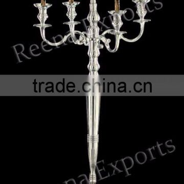 Aluminium candle holder ~ ALUMINIUM CANDELABRA WEDDING CANDLE STAND