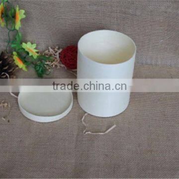 Food grade handmade round natural decorative veneer wooden bulk tea tins