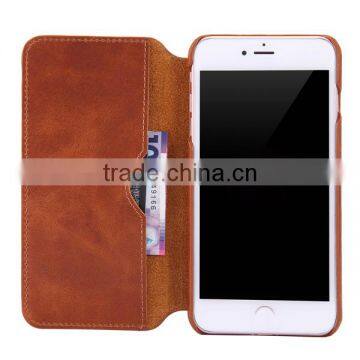 2017 5.5 Inch Universal Cowhide Flip Leather Phone Case For IPhone 7 Plus/6 Plus photo-5