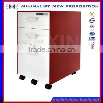 Hexin Factory sale small mobile file cabinet with 3 drawer