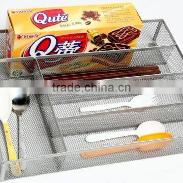 Metal Mesh 5-Compartment Wire Flatware and Kitchen Utensil Drawer Organizer photo-2