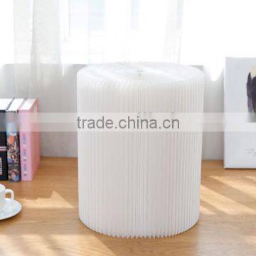 portable flexible paper stool expanding paper chair with felt pad waterproof white