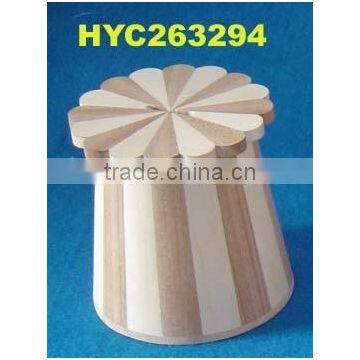 Fancy Unfinished Solid Wooden Saving Box photo-5
