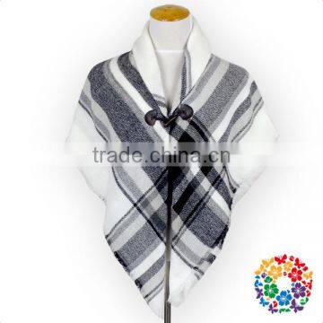 Wholesale Blanket Scarf Check Print Shawl Warm Cotton Cape Shawl